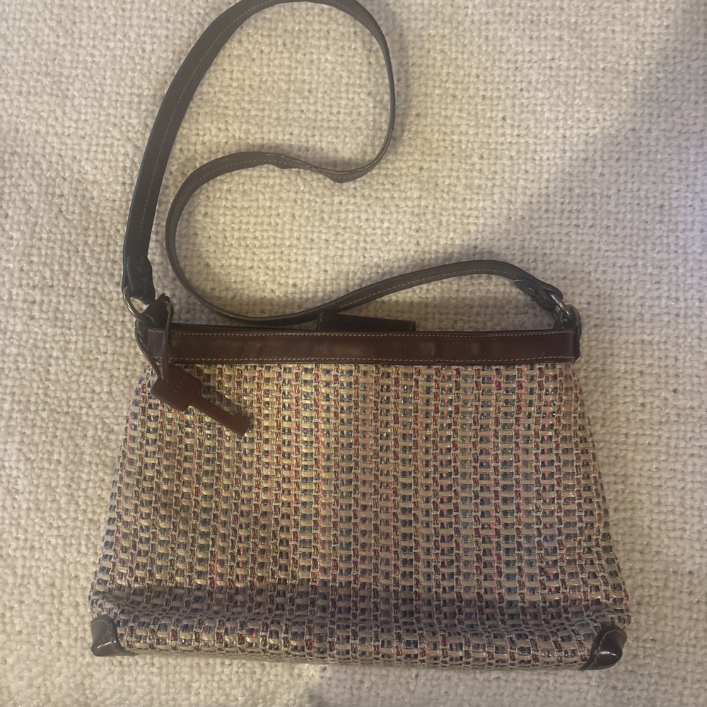 Vintage Fossil Y2K Women's Multicolor Crossbody Bag cross Weave Read Description